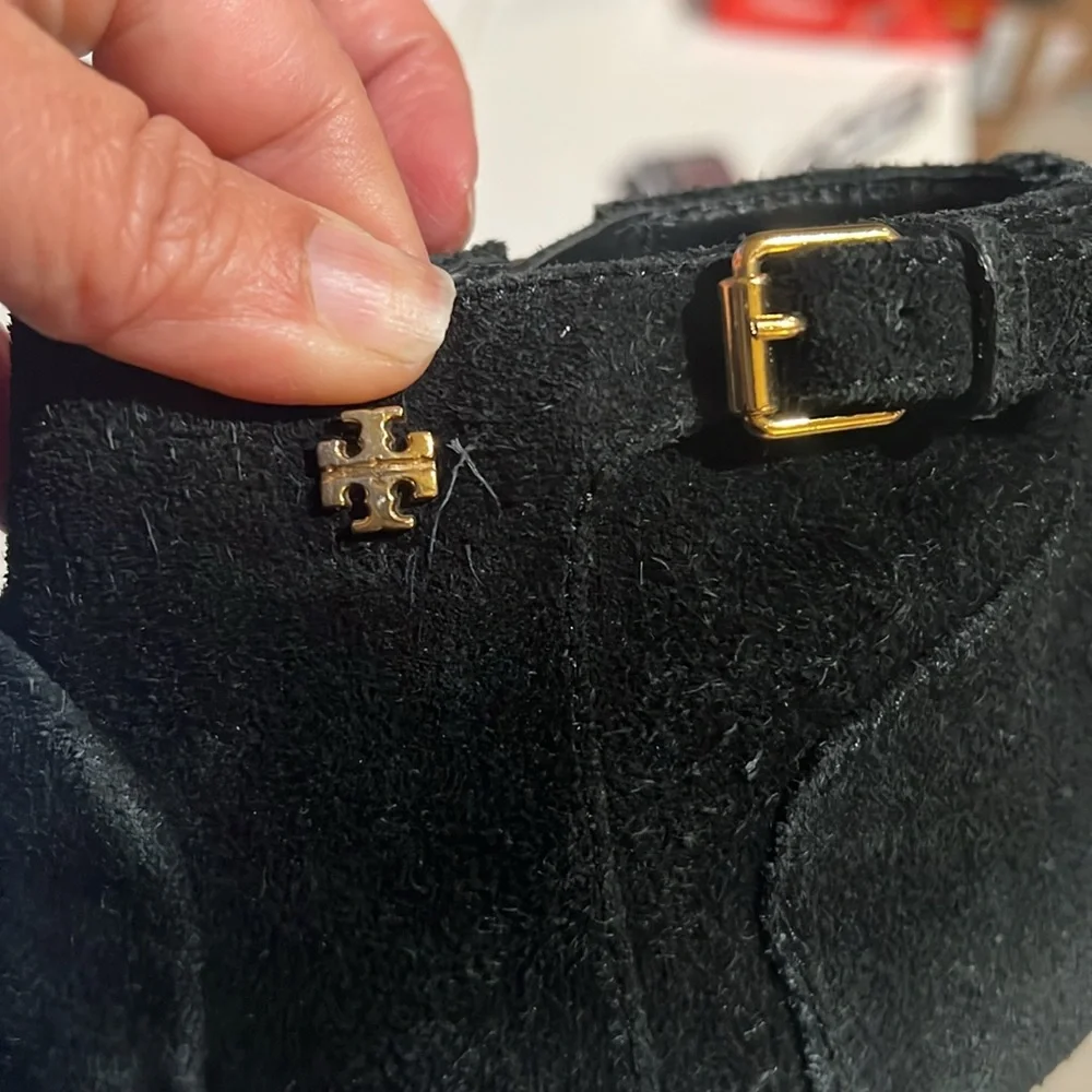 Tory Burch, Milan suede black ankle boots women’s size 6